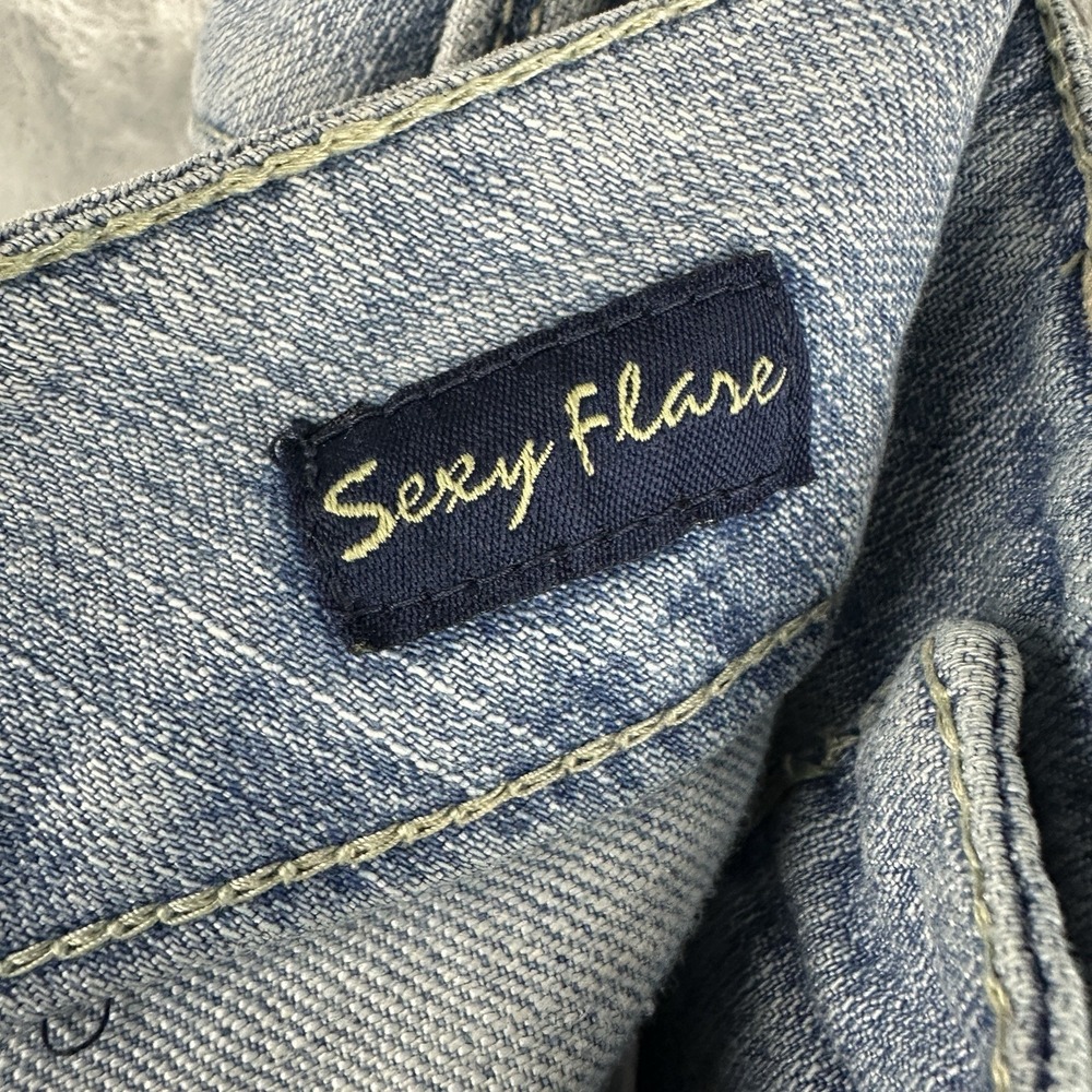 Seven7 Jeans Womens 29 Light Wash Flare Leg Stretch Denim Low Rise Y2K - Picture 8 of 16